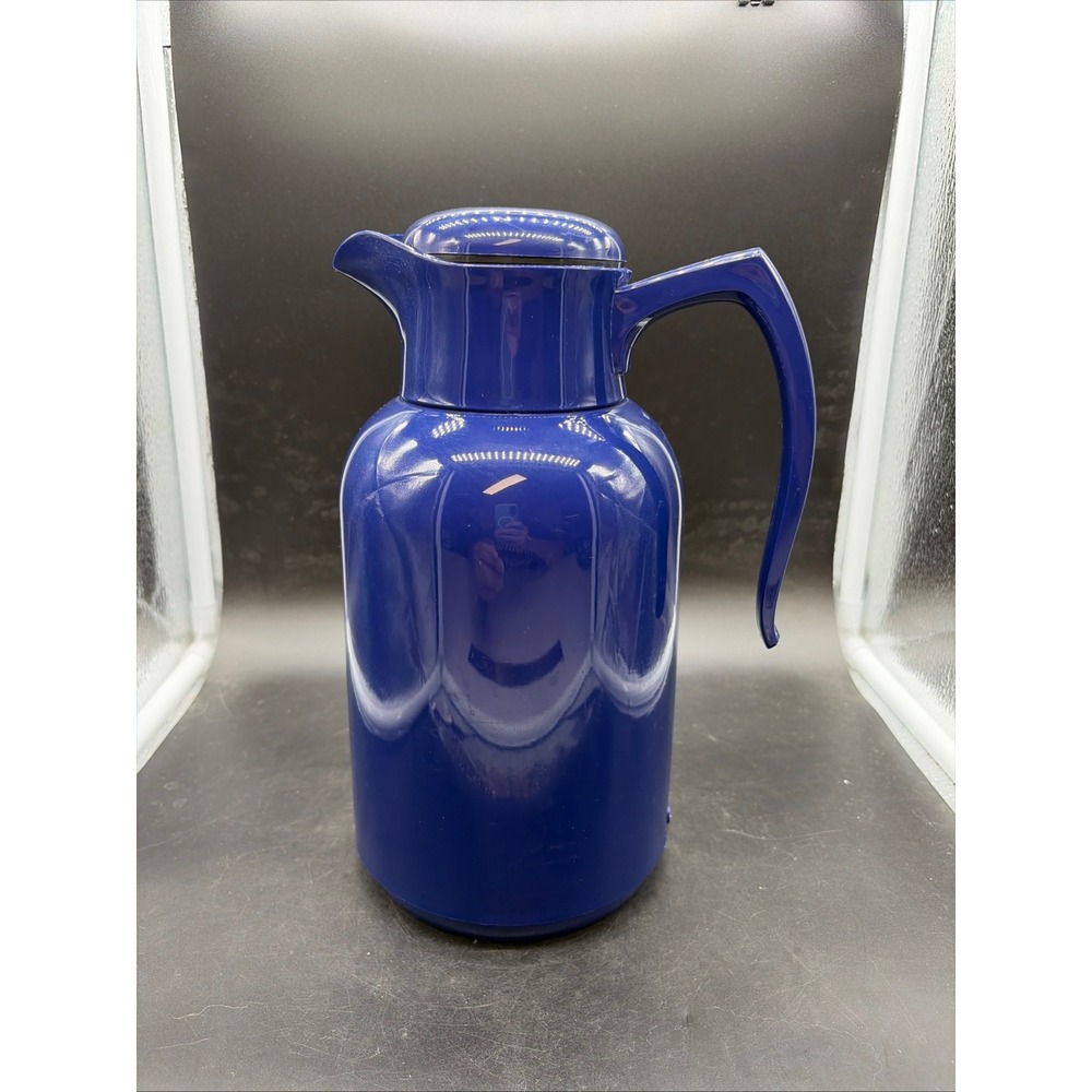Alfi Juwel Thermal Carafe Insulated Coffee Pitcher Cobalt Blue Vintage‎